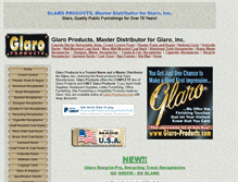Tablet Screenshot of glaro-products.com